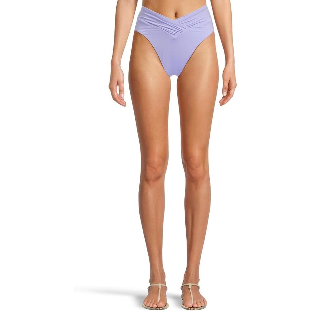 NWT New Becca Womens Small High Waisted Shirred Cheeky Cut Bikini Bottoms - Picture 1 of 4